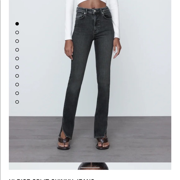Zara Denim - ZARA Sold out! High Ride Slim Flared Black Jeans 14 - NEW
